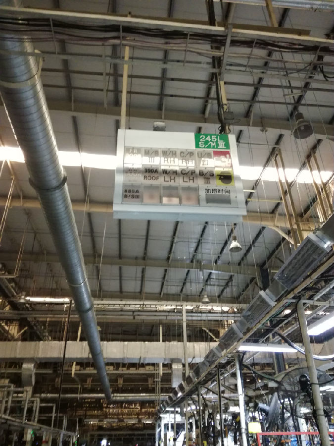 廣汽豐田安東看板系統(tǒng)內(nèi)部圖